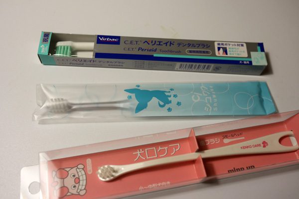 ( 新しい歯ブラシ2種類と今までの )